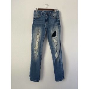 Arizona Jeans Men's‎ 30x32 Skinny 360 Stretch Ultra Flex Distressed Denim Blue